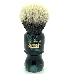 Limited Edition Captain 2 2 Band Silvertip Badger Faux Emerald 