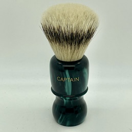 Christmas Special Edition Captain 2 Super (Silvertip) Badger Faux Emerald