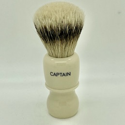 Captain 2 Super Silvertip Badger Faux Ivory