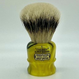 Limited Edition Chubby 1 Super Silvertip Badger Medallion Yellow 