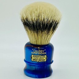 Limited Edition Chubby 1 Super (Silvertip) Badger Vivid Blue