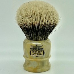 LE Chubby 2 2 Band Silvertip Badger Italian Marble 