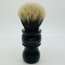 M7 Two Band Silver Tip Badger Faux Ebony