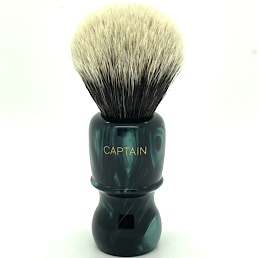 Limited Edition Captain 2 2 Band Silvertip Badger Faux Emerald 