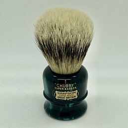 Christmas Special Edition Chubby 1 Super Silvertip Badger Faux Emerald