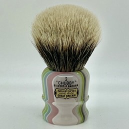 Christmas Special Edition Chubby 2 2 Band Silvertip Badger Candy Stripe 