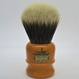 Chubby CH3 Two Band Silvertip Badger faux Butterscotch