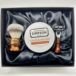 Limited Edition Luxury Shaving Gift Set Chubby CH1 Platinum Fibre Rusty Joe Sandalwood