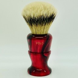 Polo 8 Super (Silvertip) Badger Faux Ruby 