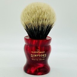 Limited Edition Tulip T3 2 Band Silvertip Badger Faux Ruby 